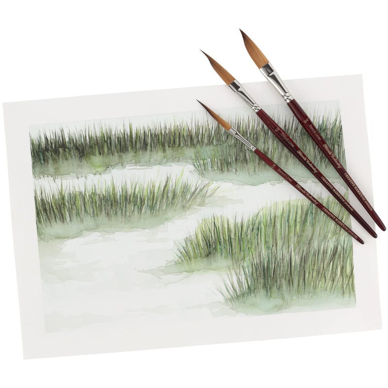 Creative Mark Mimik Kolinsky Watercolor Brush - 1/4" Sword Liner - Short Handle Synthetic Paint Brush - Handmade in Germany - Synthetic Sable Paint Brushes for Professional Artists - Animal-Friendly - Image 3